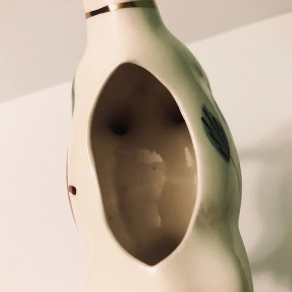 Vintage Ceramic Cow Creamer Figurine Apple 8 Inch Long Farm  Animal - Picture 8 of 12